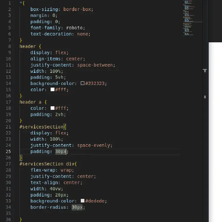 Zdjęcie przedstawiające kod HTML strony.